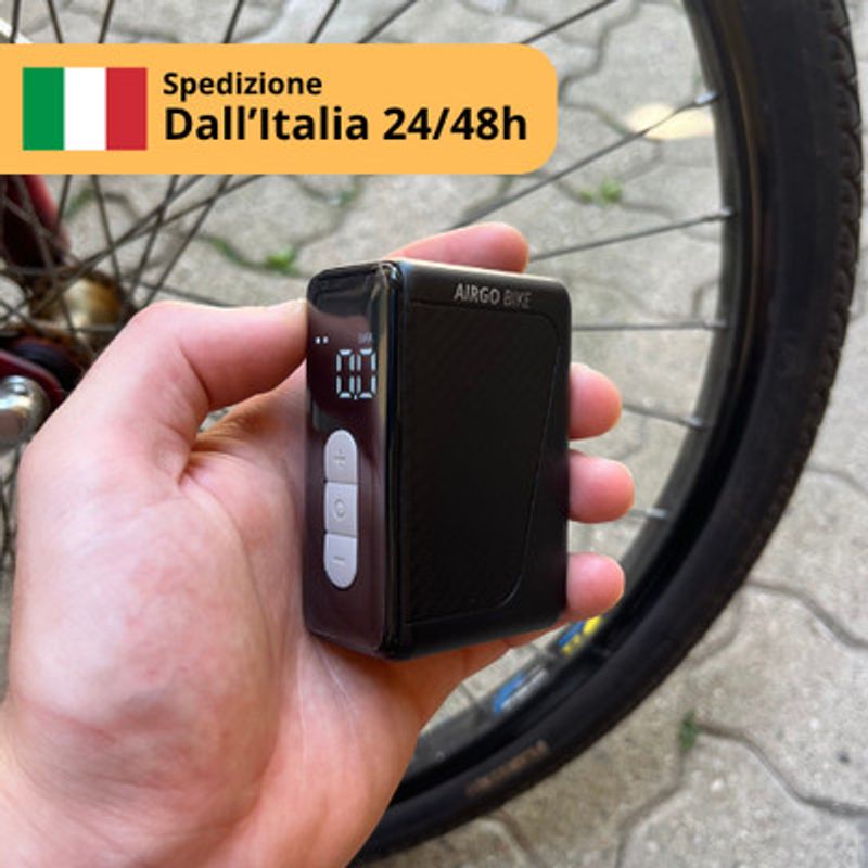 Brugt AirgoBike Mini Compressore Elettrico Bici da Corsa 120PSI Display LCD – Valvola Presta Inclusa 2026 Cycling Accessories