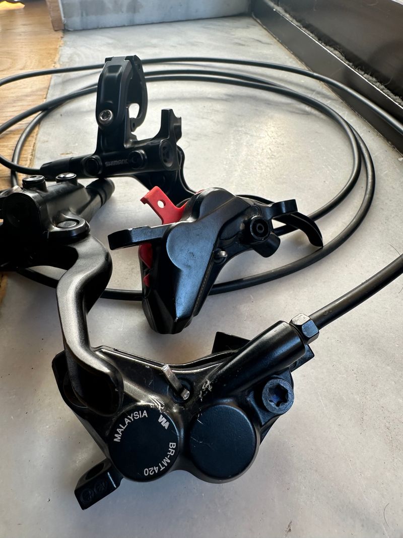 Used Shimano Deore Hydraulic Disc Brake 2-Piston Front + Rear 2023 Brakes