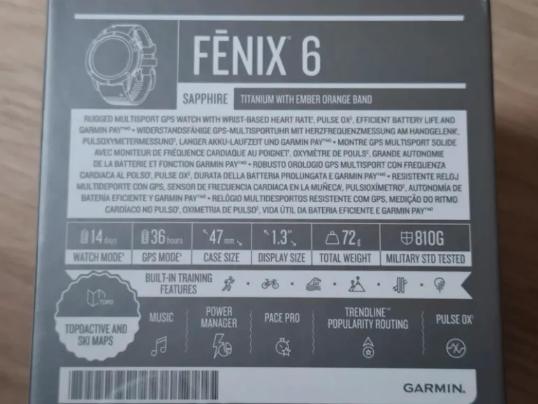 Used Garmin fenix 6 sapphire bike — image 7 of 7