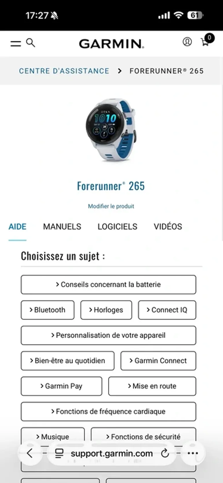 Used Garmin Forerunner 265 bike — image 5 of 5