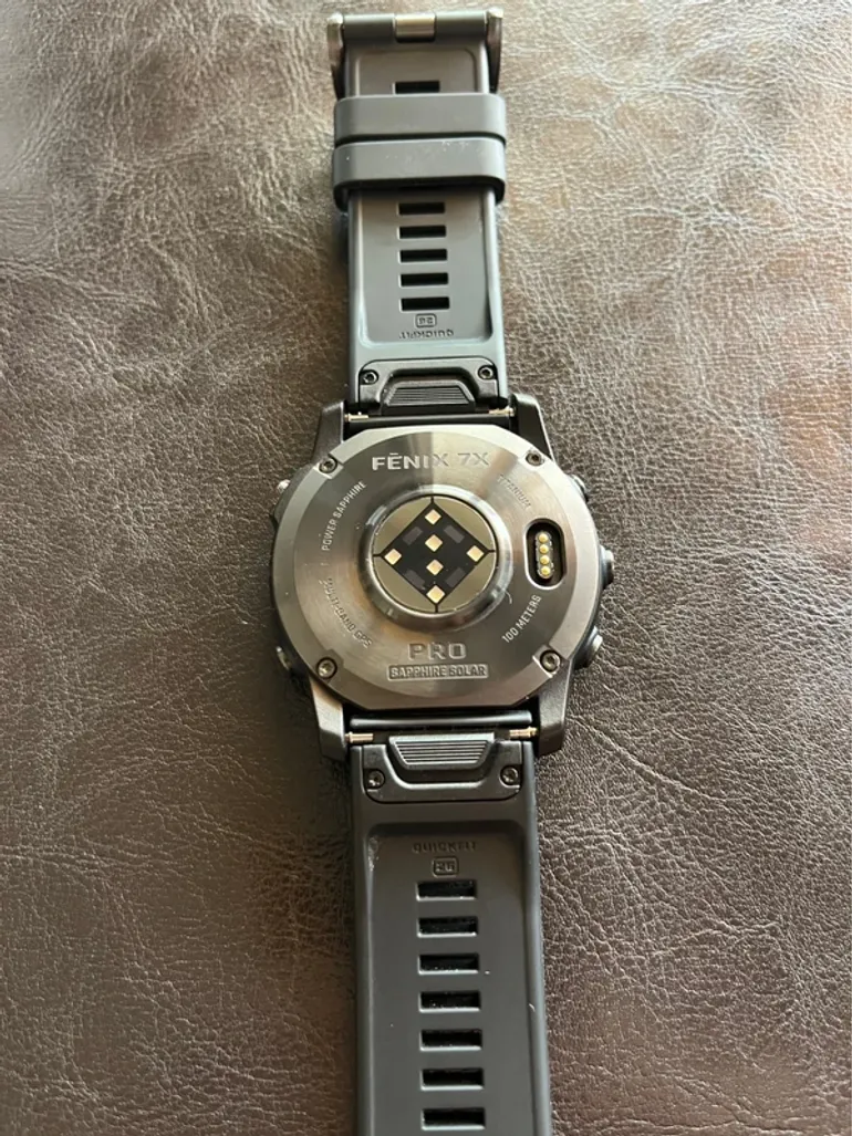 Used Garmin Fenix 7x Pro Solar Titanium bike — image 3 of 4