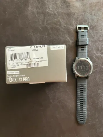 Used Garmin Fenix 7x Pro Solar Titanium bike — image 1 of 4
