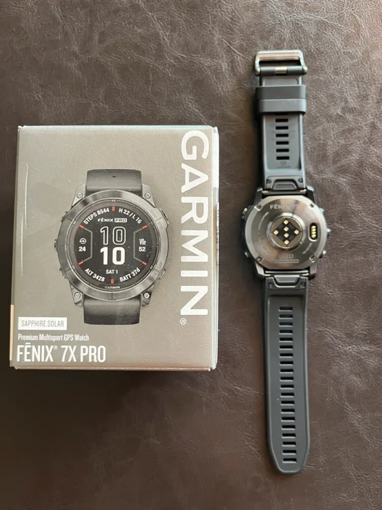 Used Garmin Fenix 7x Pro Solar Titanium bike — image 2 of 4