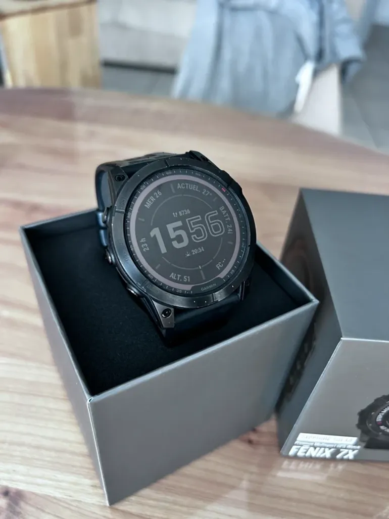 Used Garmin Fenix 7X Sapphire Solar bike — image 3 of 8