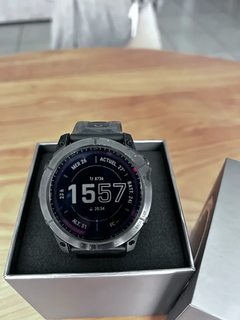 Used Garmin Fenix 7X Sapphire Solar bike — image 5 of 8