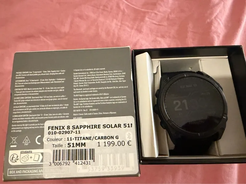 Gebrauchtes Garmin Fenix 8 Solar Sapphire 51 mm Electronics