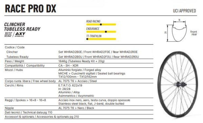 Miche Race Pro DX bike d'occasion — image 2 sur 3