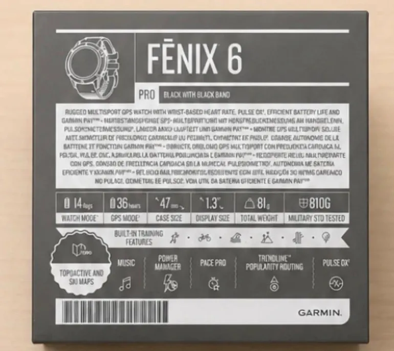 Gebrauchtes Garmin Fenix 6 Pro bike — Bild 10 von 10