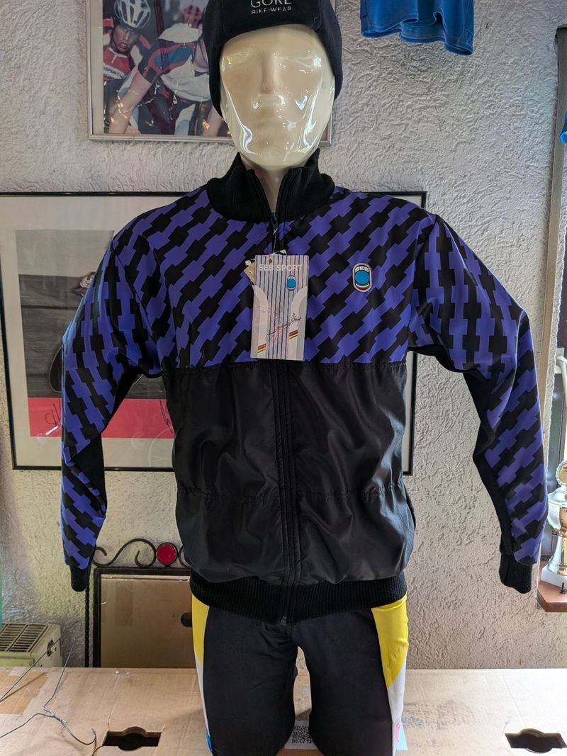 Santini Thermo-Windbreaker / Fleece-Lined Radjacke Cycling Clothing de segunda mano