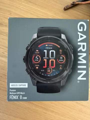 Used Garmin Fenix 8 51mm Sapphire Amoled Titanium bike — image 2 of 8