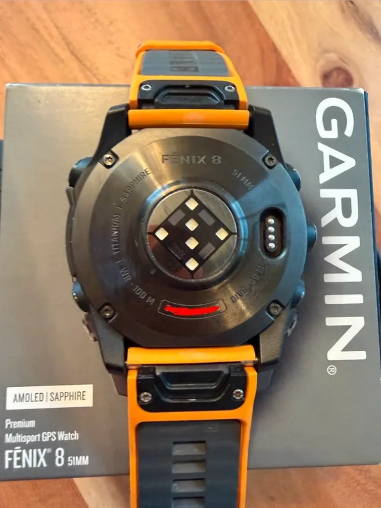 Used Garmin Fenix 8 51mm Sapphire Amoled Titanium bike — image 8 of 8