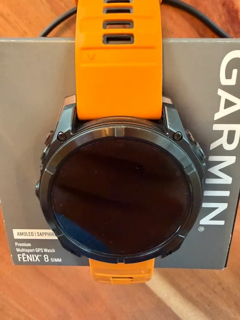 Used Garmin Fenix 8 51mm Sapphire Amoled Titanium bike — image 7 of 8