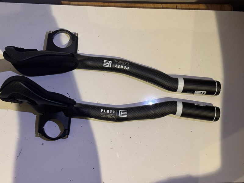 Used Platt Carbon Aerobars with 20mm Spacer Full Carbon 2026 Cockpit