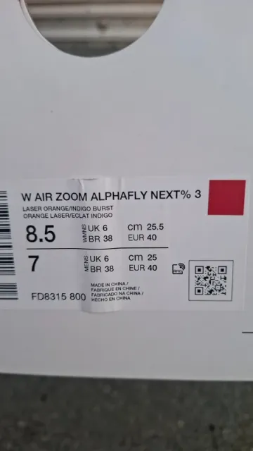 Used Nike Air Zoom Alphafly Next% 3 bike — image 12 of 12