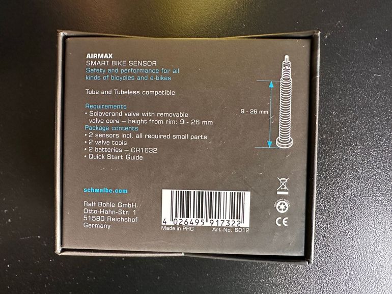 Schwalbe Airmax Reifendrucksensor 2026 bike d'occasion — image 6 sur 6