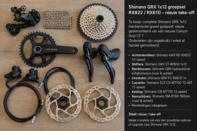 Used Shimano GRX 820 1x12 Groupset Groupset
