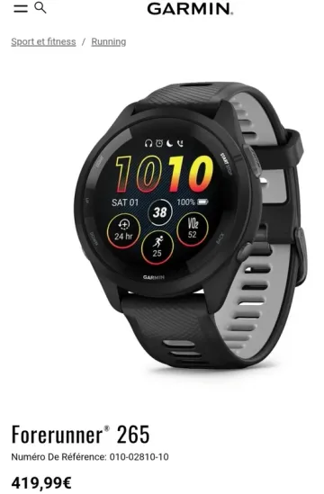 Used Garmin Forerunner 265 bike — image 2 of 2