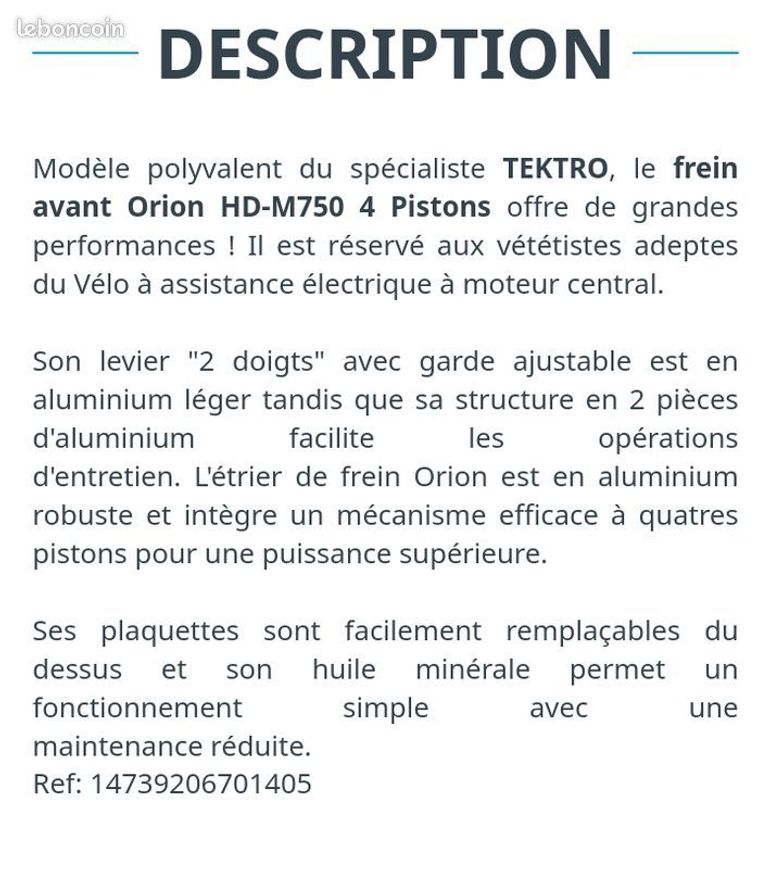 Used Tektro orion 4 pistons bike — image 6 of 9