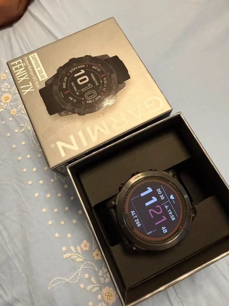 Used Garmin Fenix 7X Sapphire Solar bike — image 3 of 9