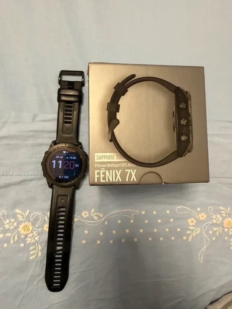 Used Garmin Fenix 7X Sapphire Solar bike — image 7 of 9