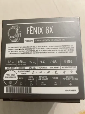 Used Garmin Fenix 6X Pro Solar bike — image 3 of 5