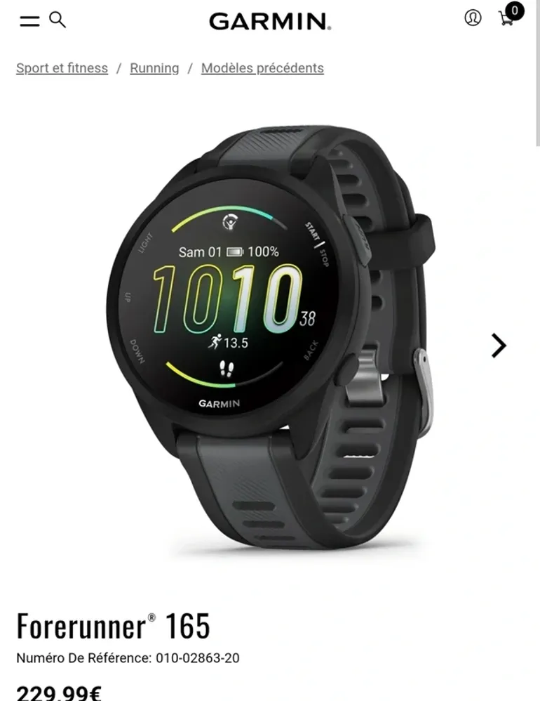Gebrauchtes Garmin Forerunner 165 bike — Bild 2 von 2