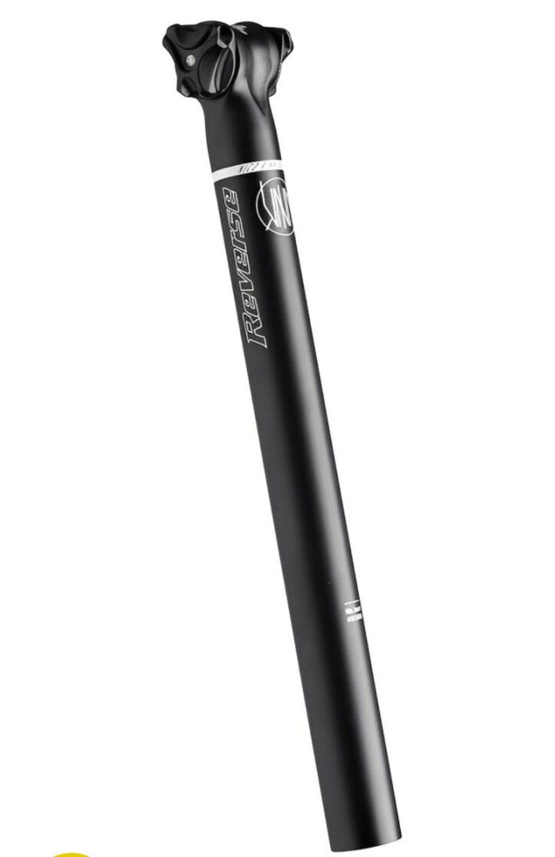 Reverse Components Nico Vink signature seatpost black-white 31.6mm Saddles & Seatposts de segunda mano