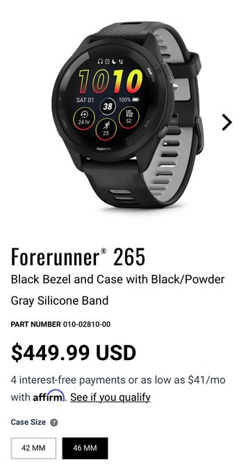 Used Garmin Forerunner 265 2024 Cycling Accessories