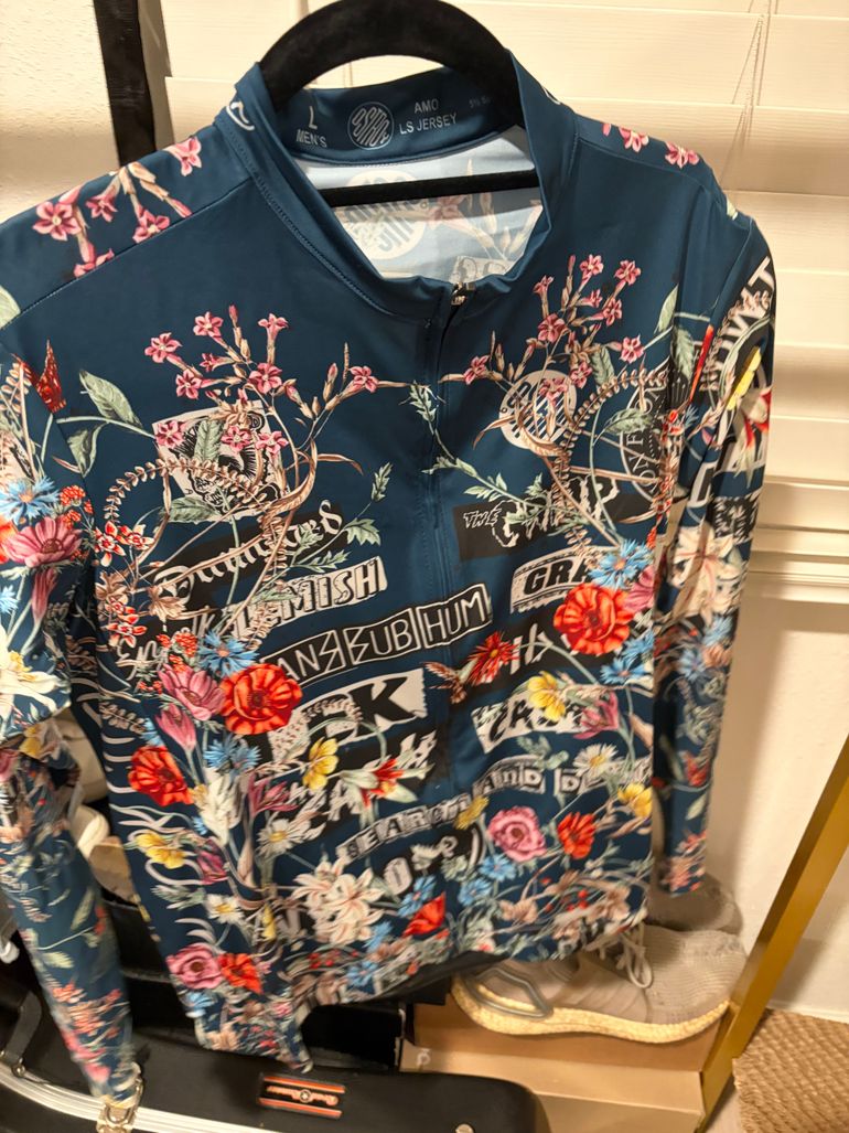 Used Ostroy New York Velo Punk Flowers Racing Long Sleeve Jersey