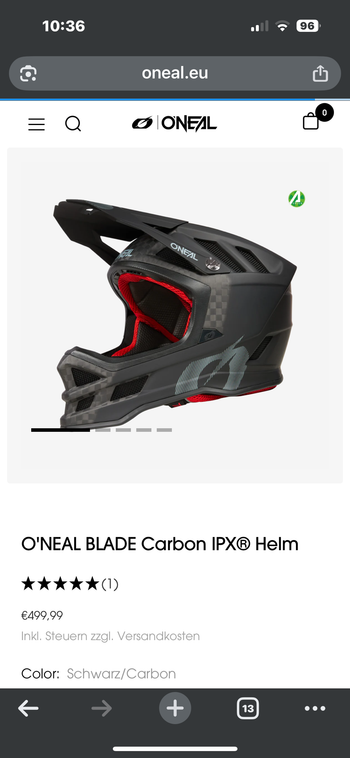 Brugt O‘neal O'NEAL BLADE Carbon IPX Helm 2024 bike — billede 2 af 7
