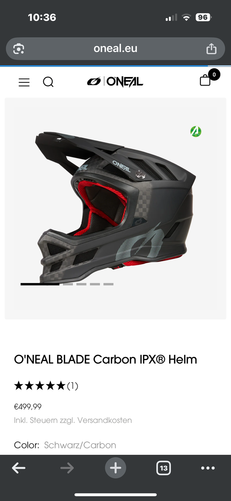 Brugt O‘neal O'NEAL BLADE Carbon IPX Helm 2024 bike — billede 2 af 7