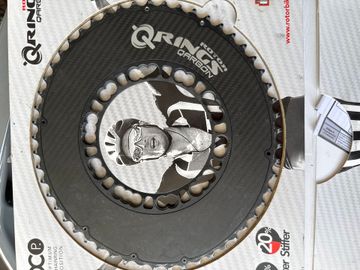 Used Rotor Plateau Qring Carbon Bcd110 53 dents Drivetrain & Pedals
