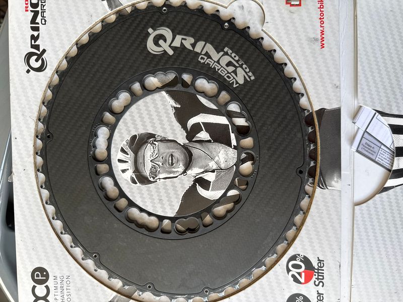 Used Rotor Plateau Qring Carbon Bcd110 53 dents Drivetrain & Pedals