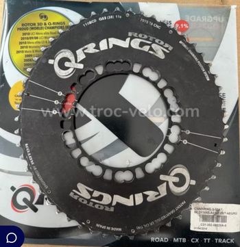 Rotor Plateau Qring Carbon Bcd110 53 dents Drivetrain & Pedals de segunda mano