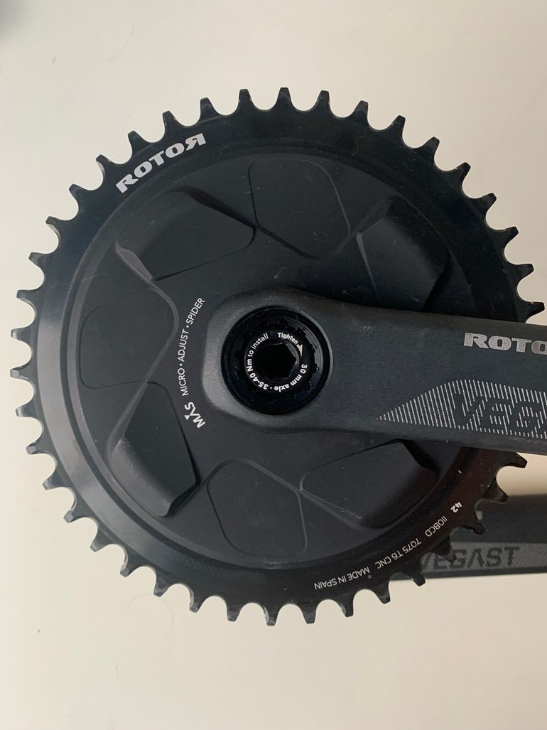 Used Rotor ROTOR VEGAST 1X (Single Ring) 4 Bolt AERO MAS Spider 110BCD Crankset bike — image 2 of 5