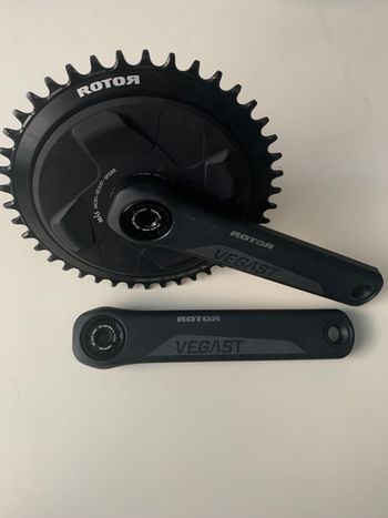 Used Rotor ROTOR VEGAST 1X (Single Ring) 4 Bolt AERO MAS Spider 110BCD Crankset bike