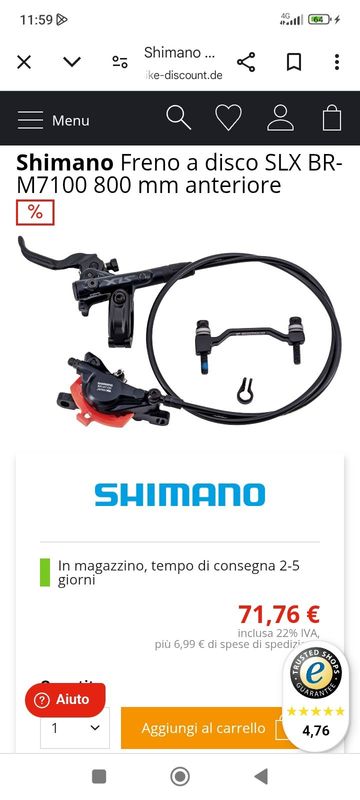 Gebrauchtes Shimano slx 7100 2022 Brakes