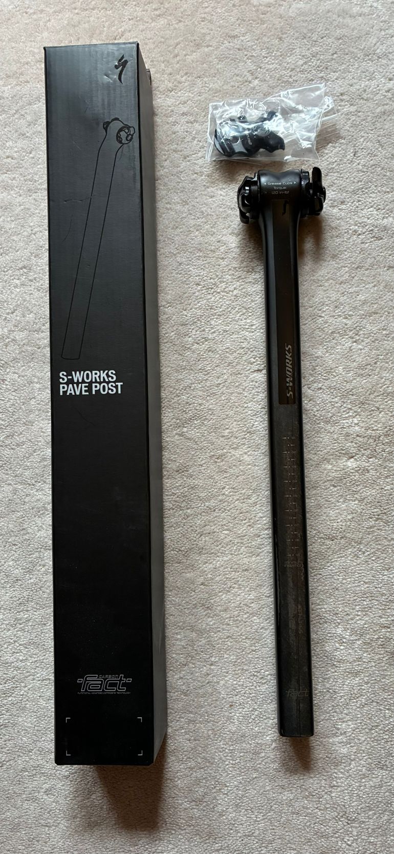 スペシャライズド S-WORKS PAVÉ CARBON POST 380mm Used Specialized S-Works Pavé SL Carbon Seatpost 380mm x 0mm