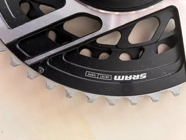 Used Sram Red AXS Quarq Power Meter 48/35t 8-Bolt Chainring