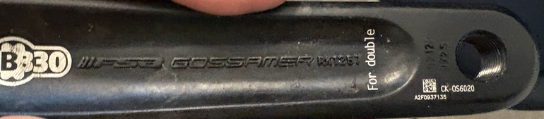 Used Fsa Gossamer CK 6020 2 Fach Kurbel BB30 2013 bike — image 5 of 5