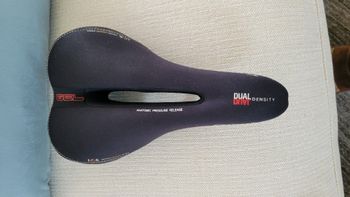 Used serfas Dual density saddle with cutout and gel pad. 2023 bike — image 2 of 3