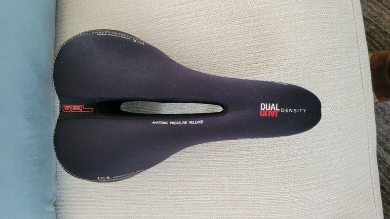 Used serfas Dual density saddle with cutout and gel pad. 2023 bike — image 2 of 3