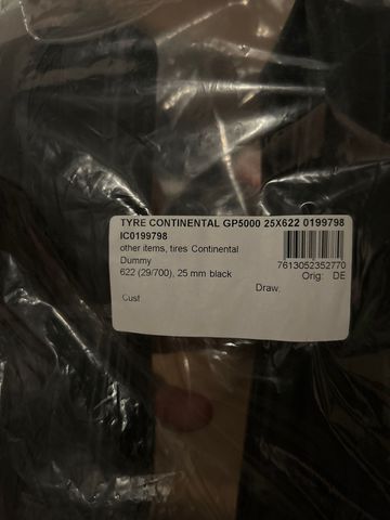 Continental GP5000 2024 Tyres & Tubes usato