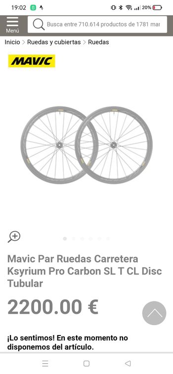 Used Mavic Ksyrium pro carbon SL disc tubular 2021 bike — image 3 of 3