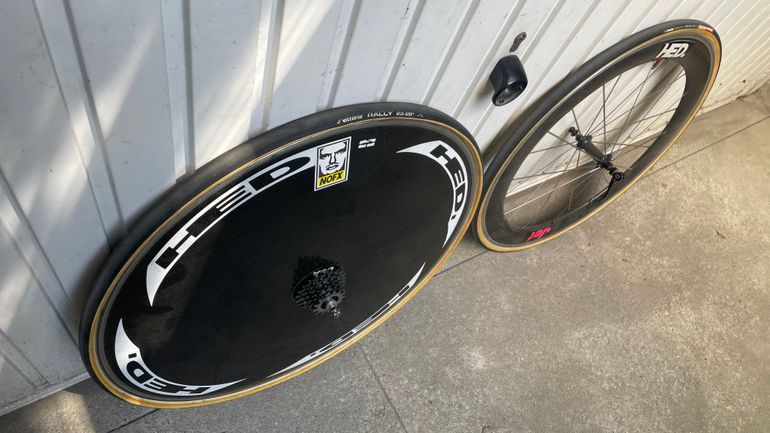 Brugt HED. TT disc wheel 28 + 26 front wheel 1990 bike — billede 2 af 7