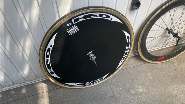 Brugt HED. TT disc wheel 28 + 26 front wheel 1990 bike — billede 6 af 7