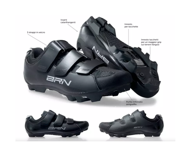 BRN Scarpe BRN 3 strappi MTB 2025 Cycling Shoes usato
