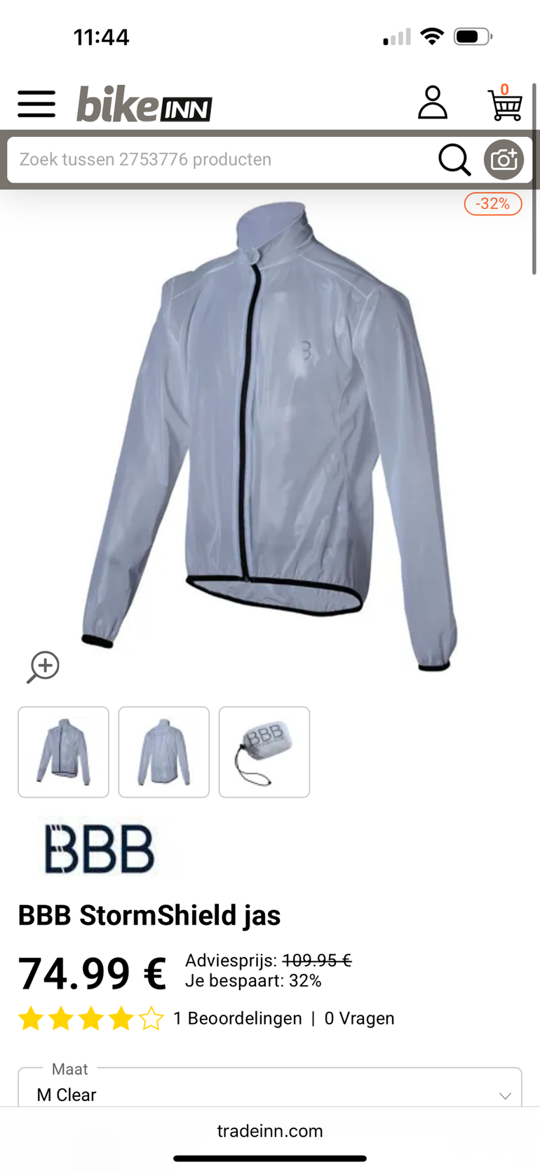 Gebrauchtes BBB stormshield S rainjacket 2024 bike — Bild 2 von 2