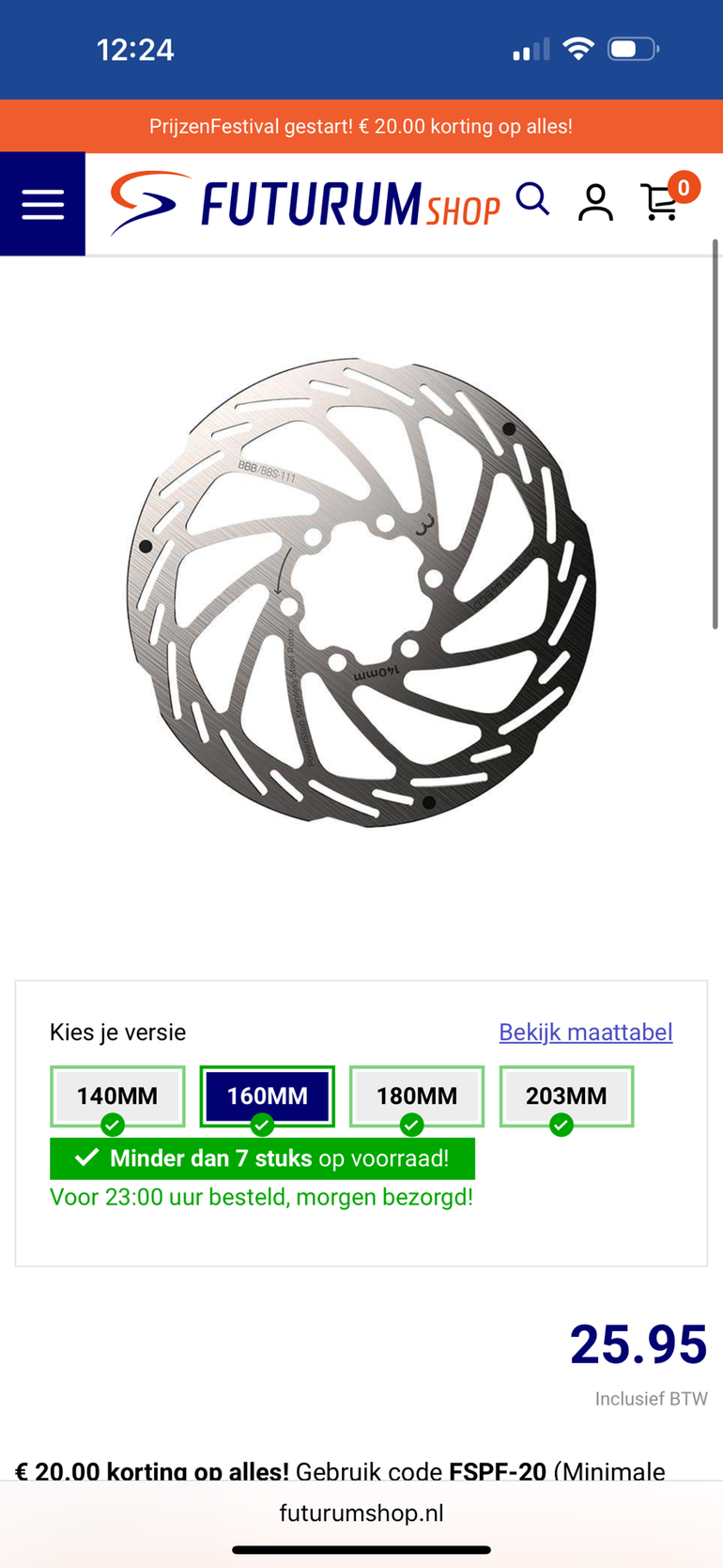 Used BBB BBS-112 diskbrake rotors 160mm 2024 bike — image 3 of 3