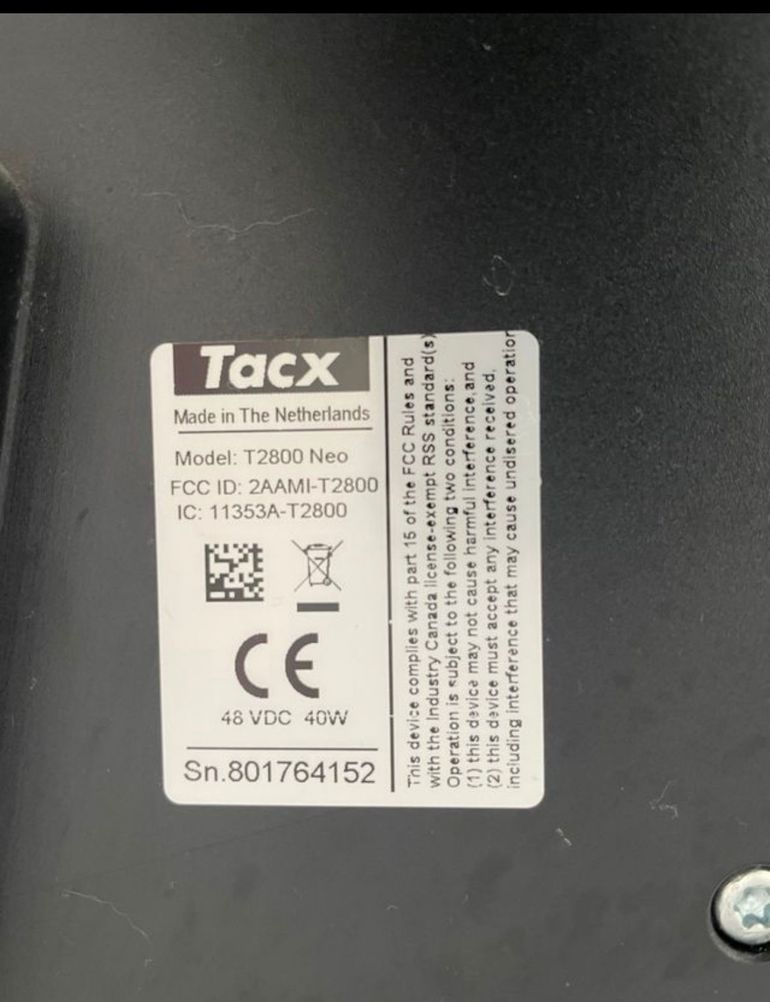Brugt Tacx T2800 Neo 2019 bike — billede 3 af 3